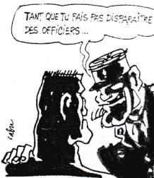 Disparus de Mourmelon - dessin de Cabu paru en 1988 dans le Canard Enchaîné